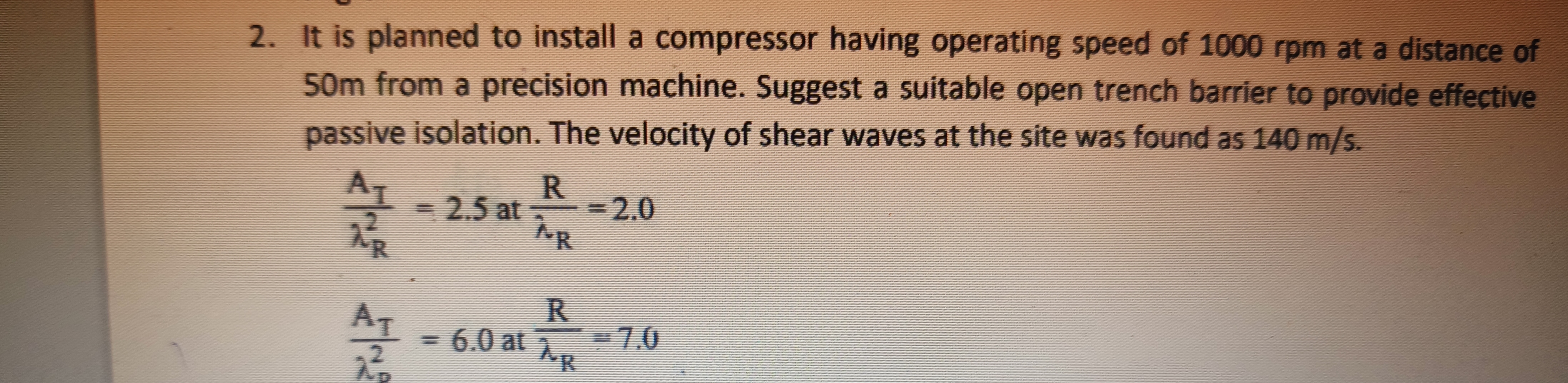 It is planned to install a compressor having