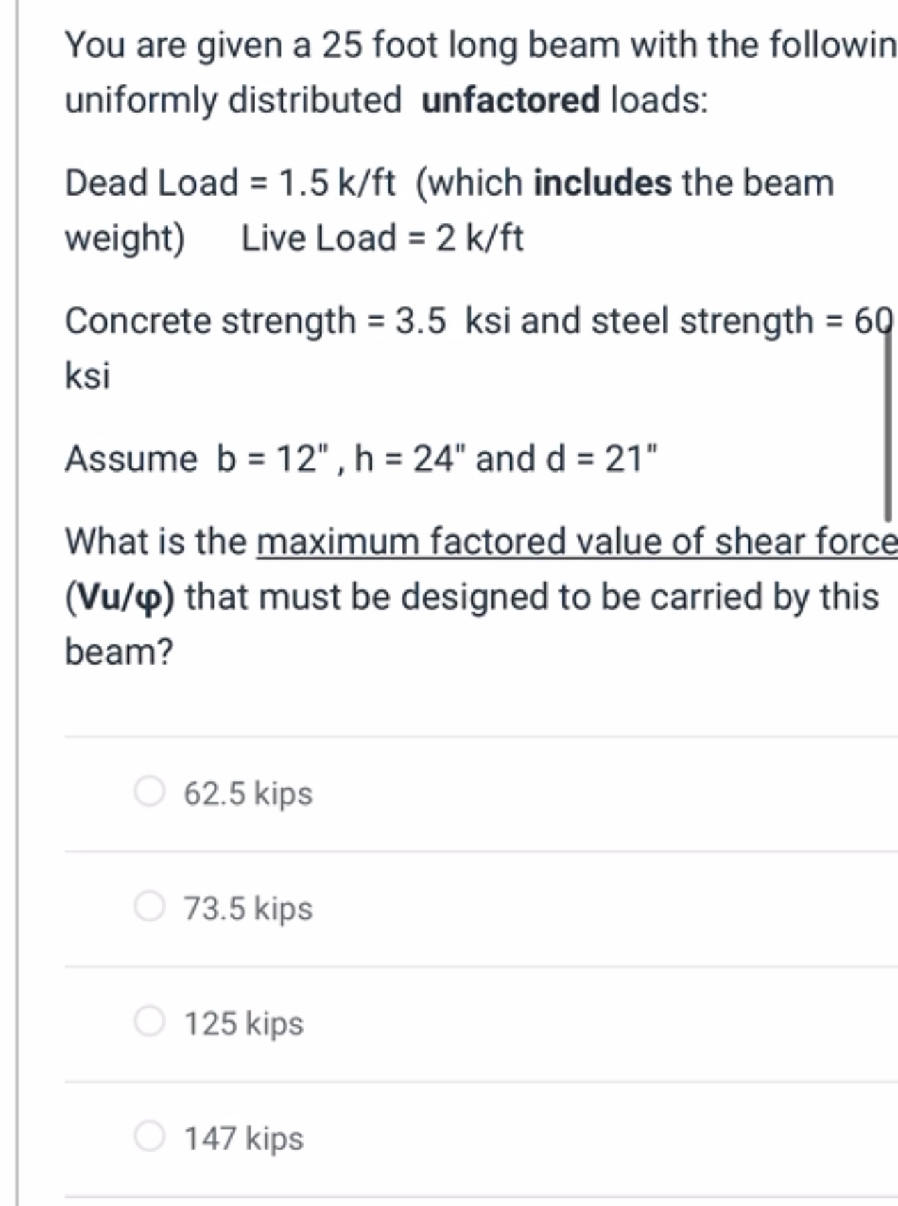 You are given a 2 5 foot long beam with the