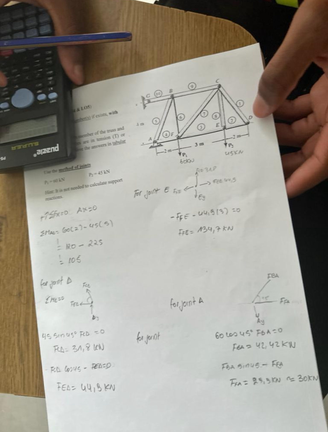 h 1 - + 0 N , B 2 = 4 5 k N Hereris sart noeded