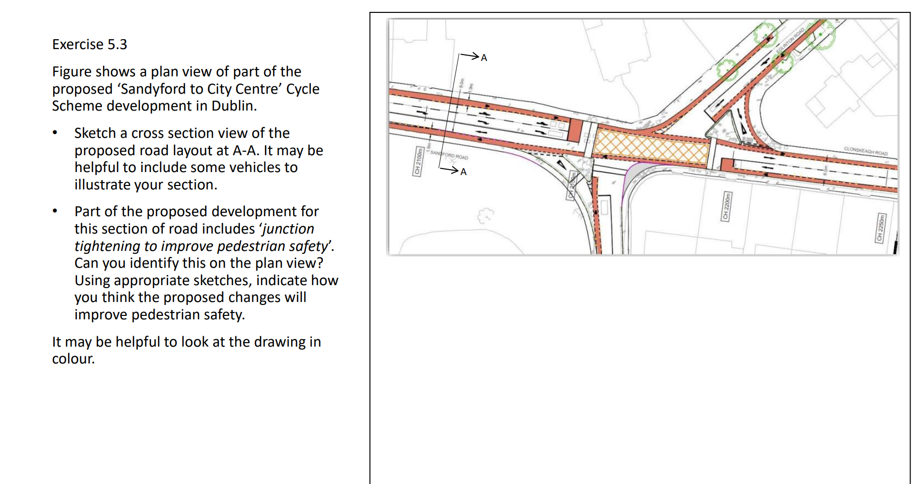 Exercise 5 . 3 Figure shows a plan view of part