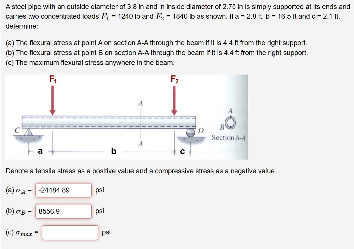 A steel pipe with an outside diameter A steel