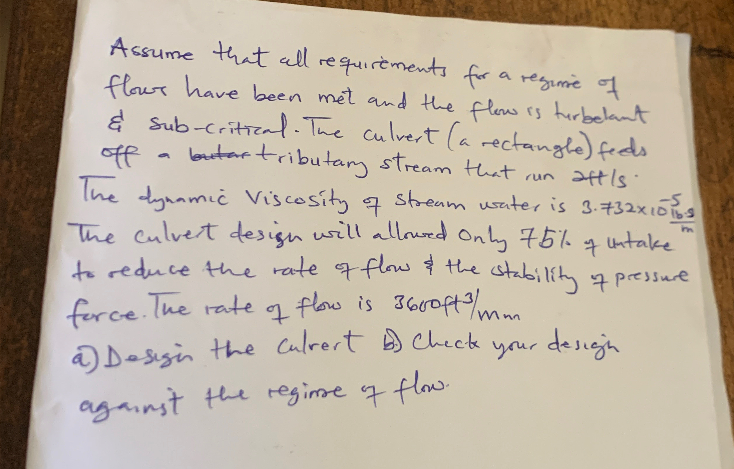 Assume that all requirements for a regime of