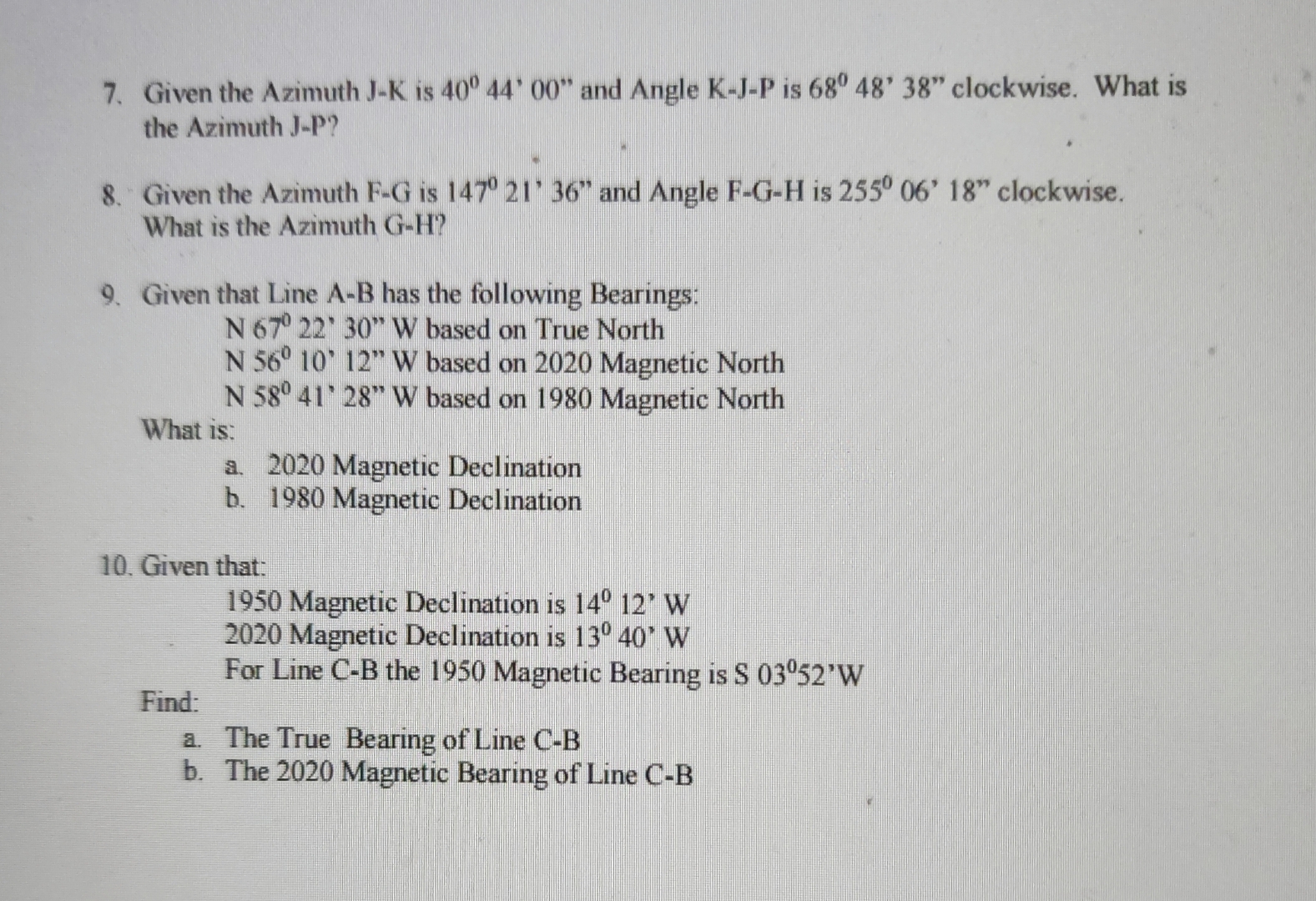 SVT 1 0 1 ANGLE DIRECTION HOMEWORK Follow the