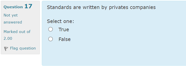 Standards are written by privates companies