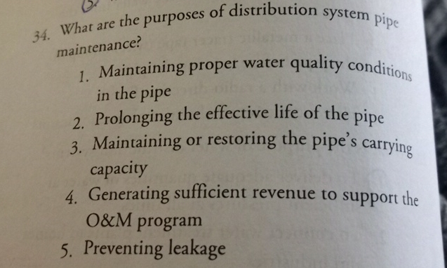 What are the purposes of distribution system pipe