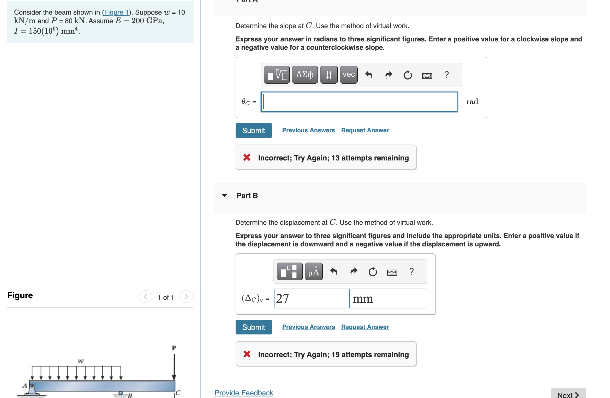 Consider the beam shown in ( Figure 1 ) . Suppose