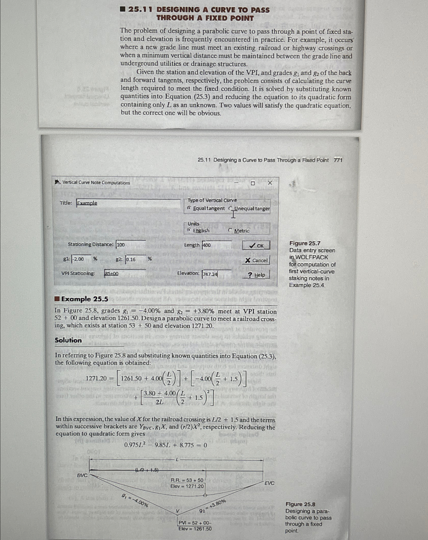 2 5 . 1 1 DESIGNING A CURVE TO PASS THROUGH A