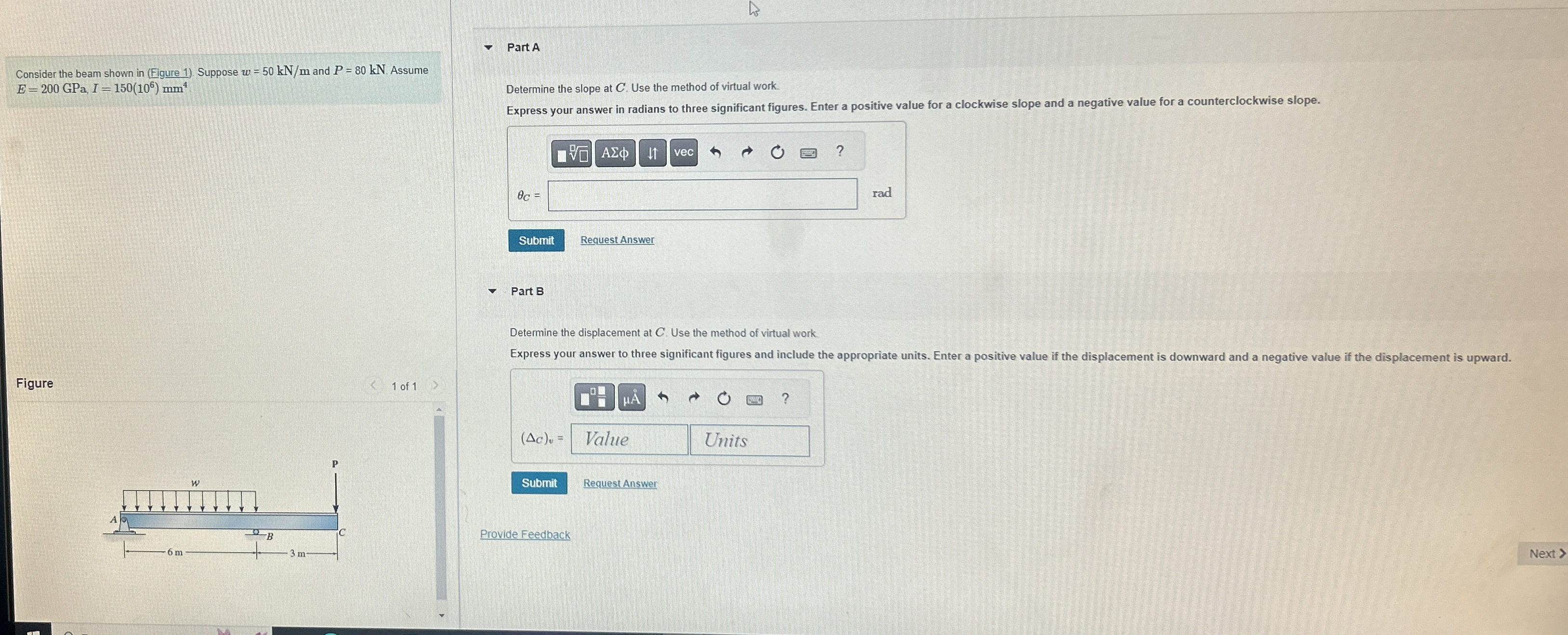 Consider the beam shown in ( Figure 1 ) . Suppose