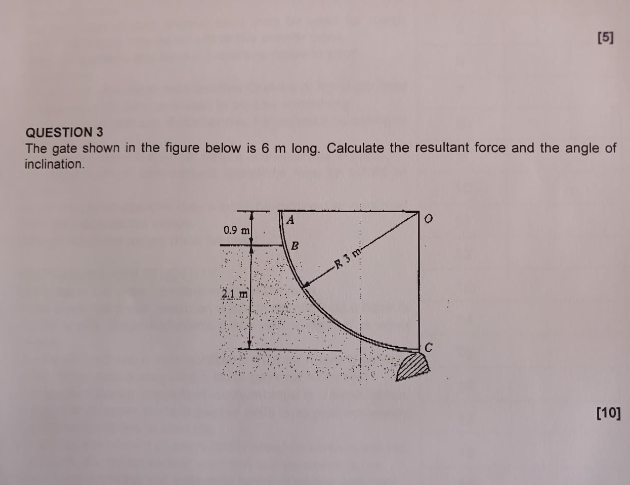 QUESTION 3 The gate shown in the figure below is