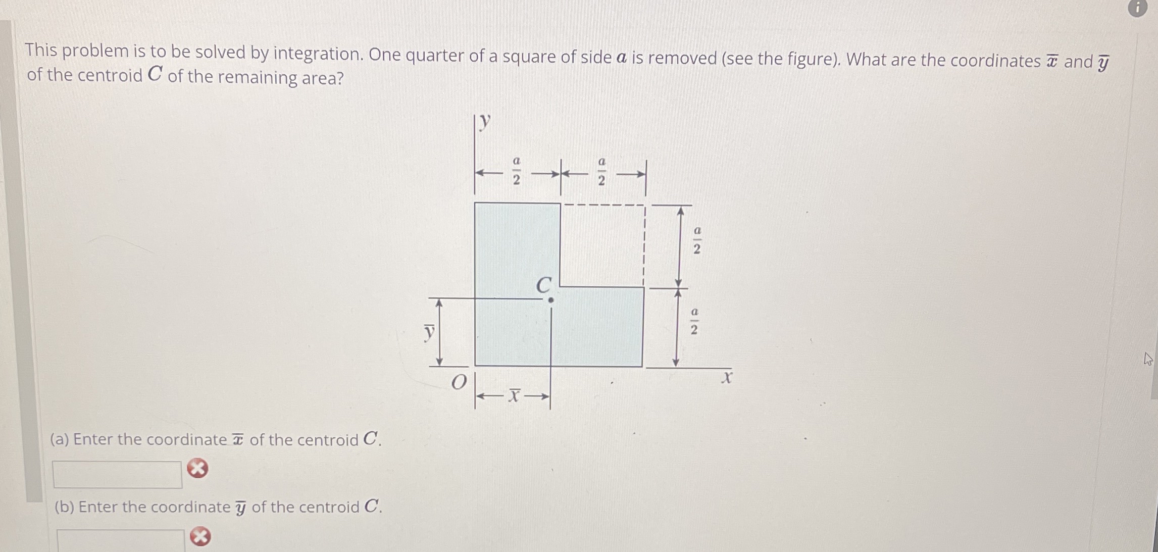 This problem is to be solved by integration. One