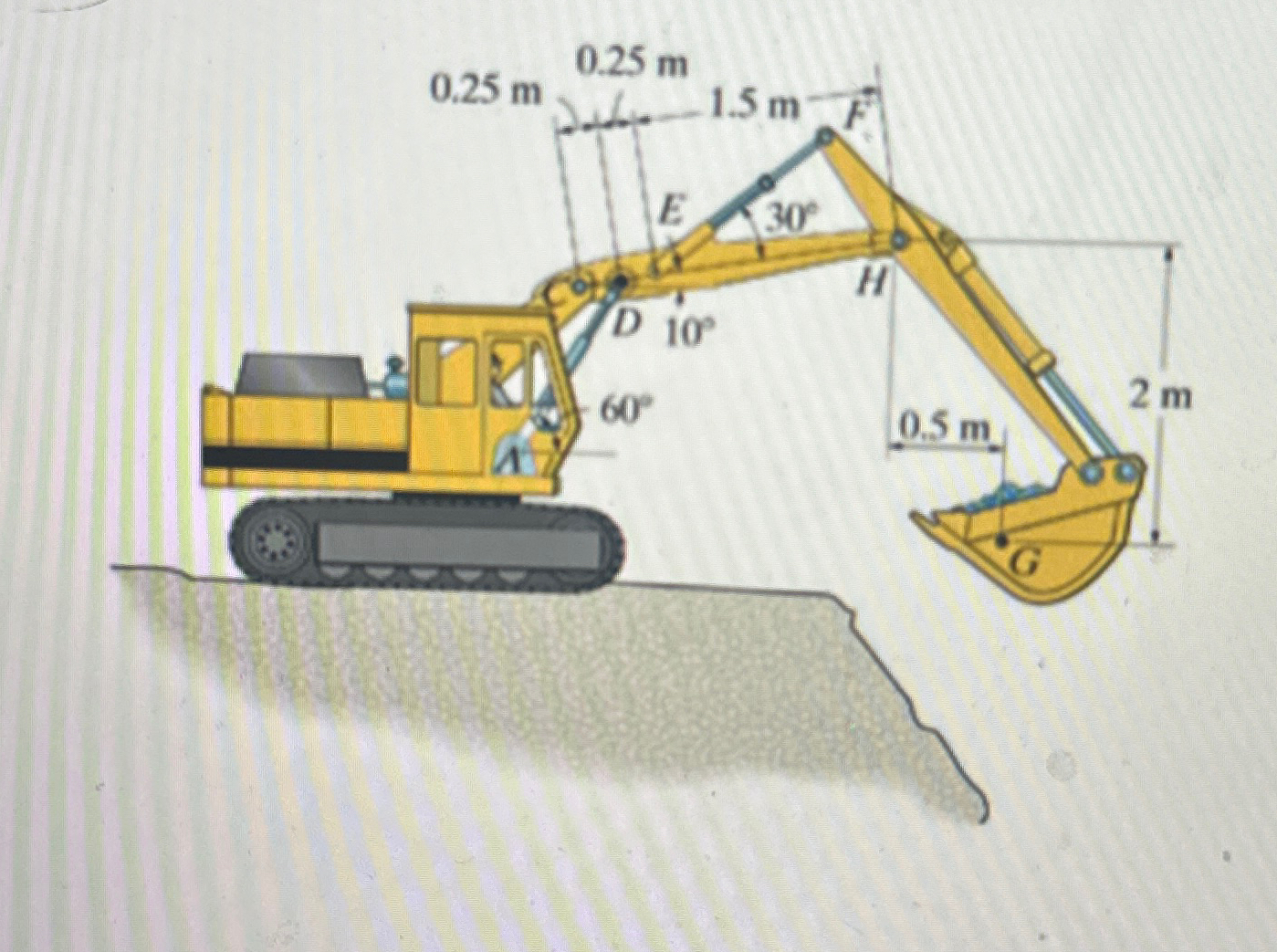 The shovel load has a mass of 1 . 2 5 M g and a