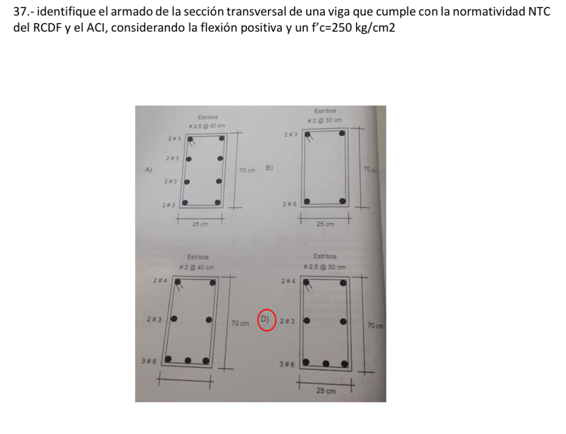 3 7 . - identifique el armado de la secci n