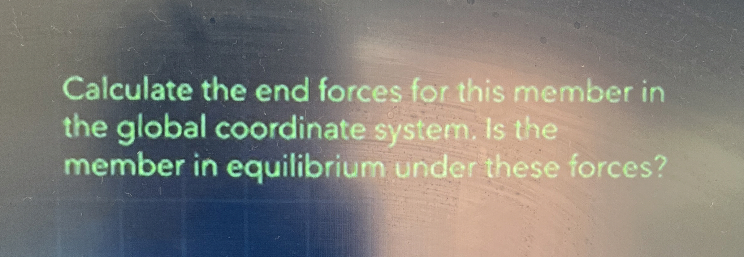 Calculate the end forces for this member in the
