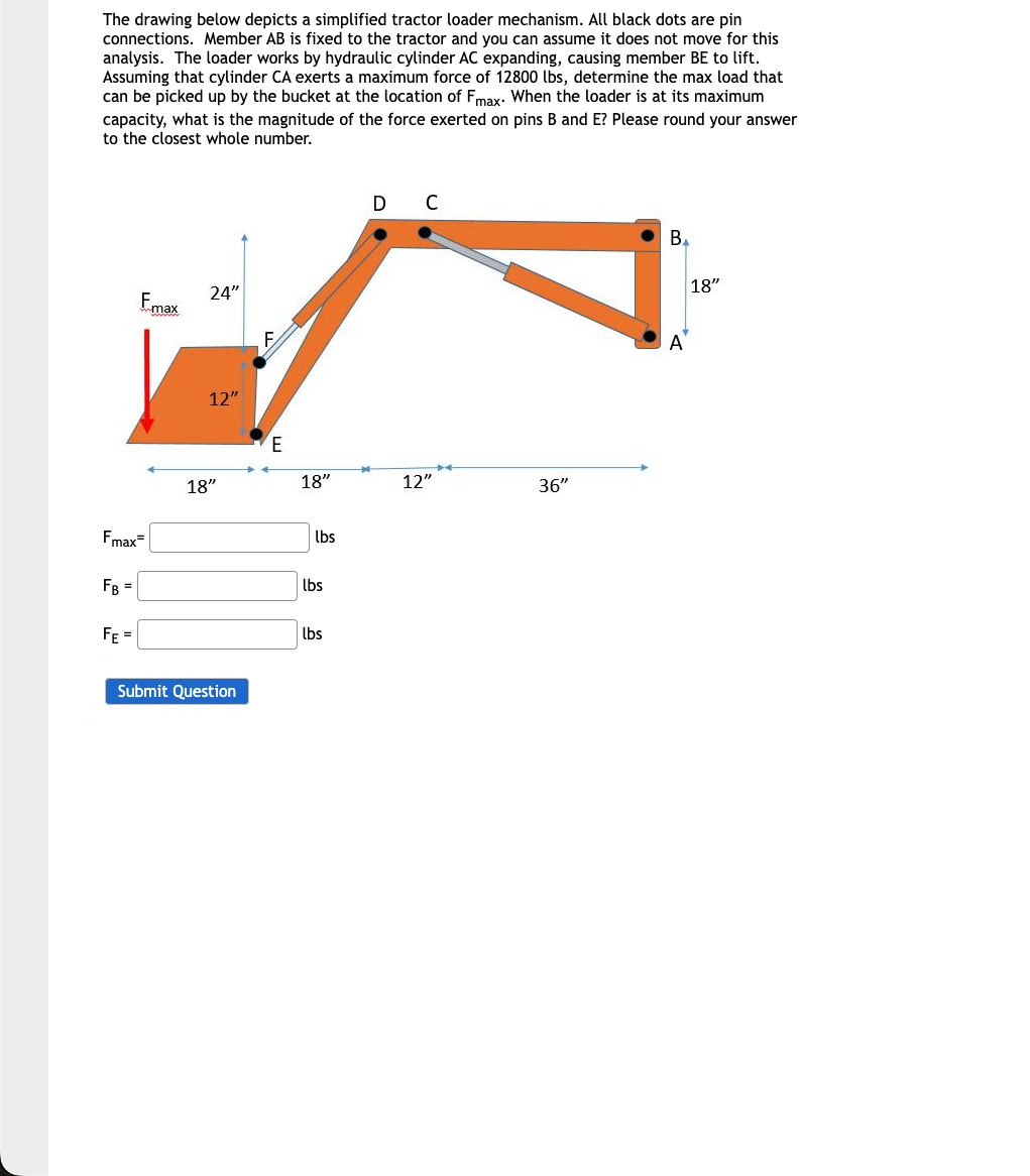 The drawing below depicts a simplified tractor