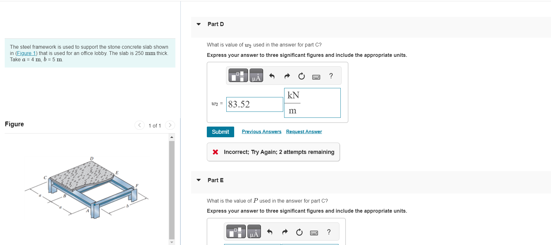 Part D The steel framework is used to support the
