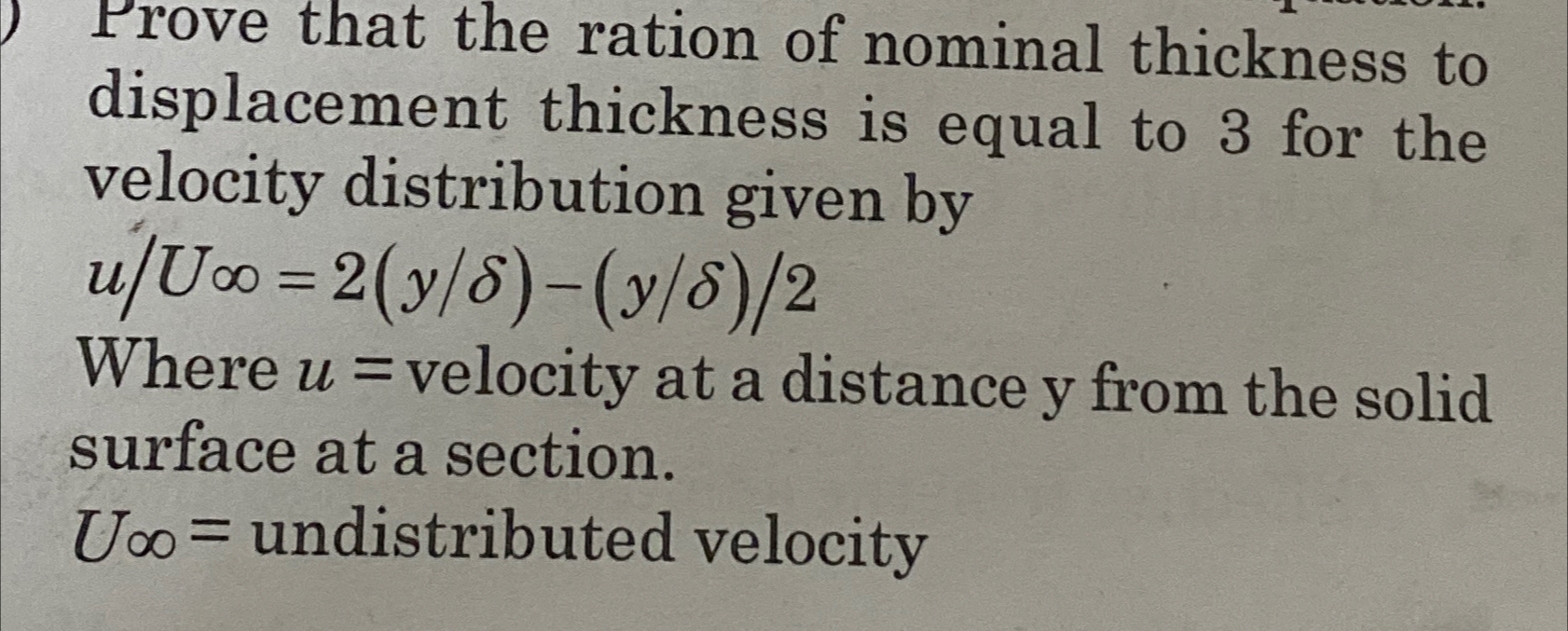 Prove that the ration of nominal thickness to