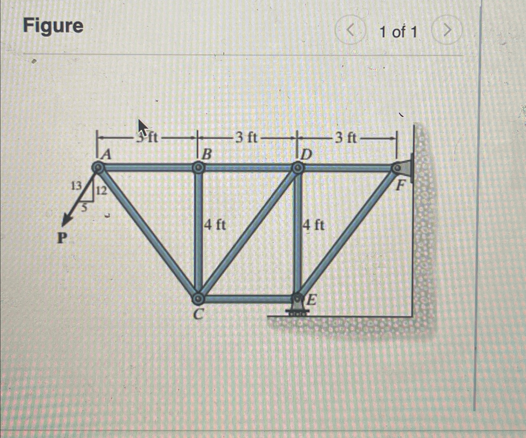 P = 2 5 0 lb determine all force members