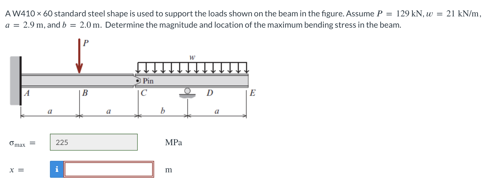 A W 4 1 0 6 0 standard steel shape is used to