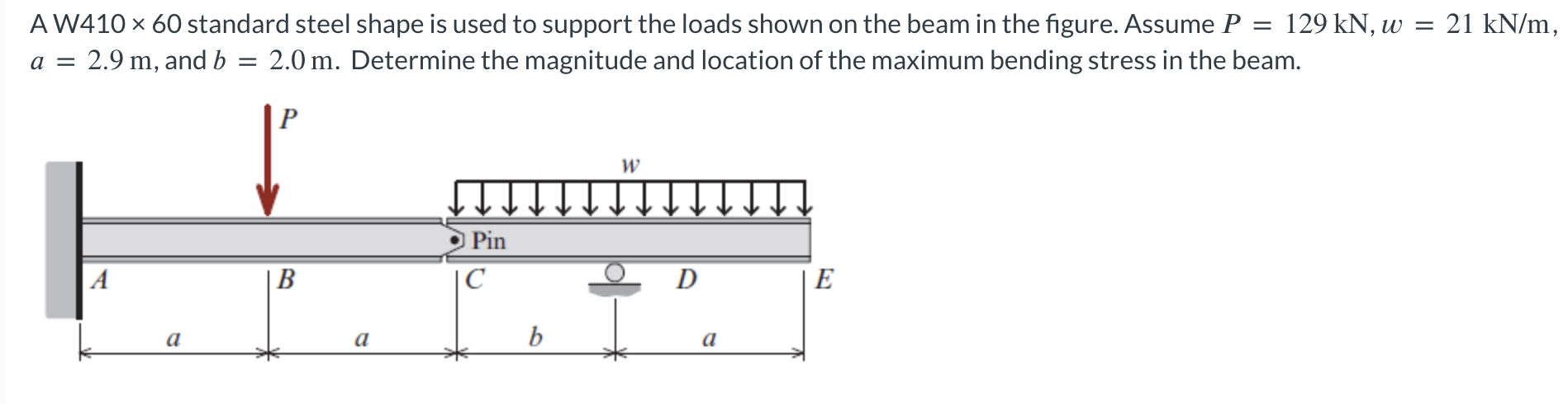 A W 4 1 0 6 0 standard steel shape is used to