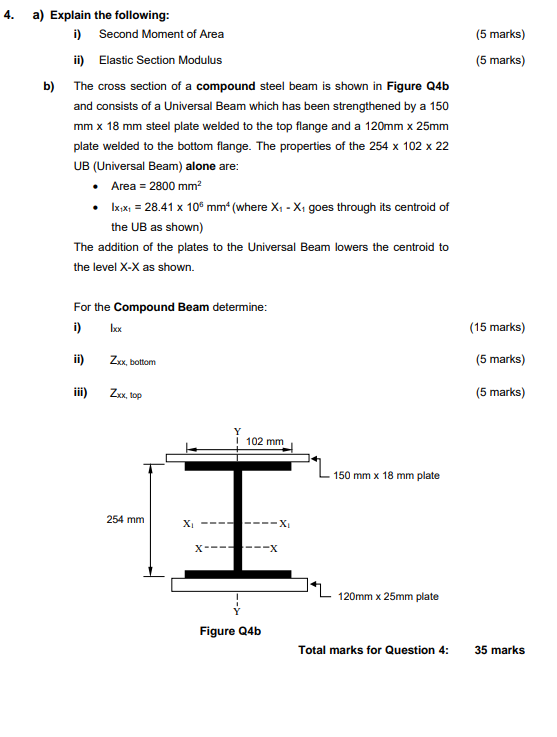 a ) Explain the following: i ) Second Moment of