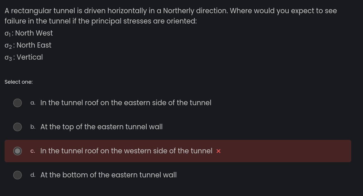 A rectangular tunnel is driven horizontally in a