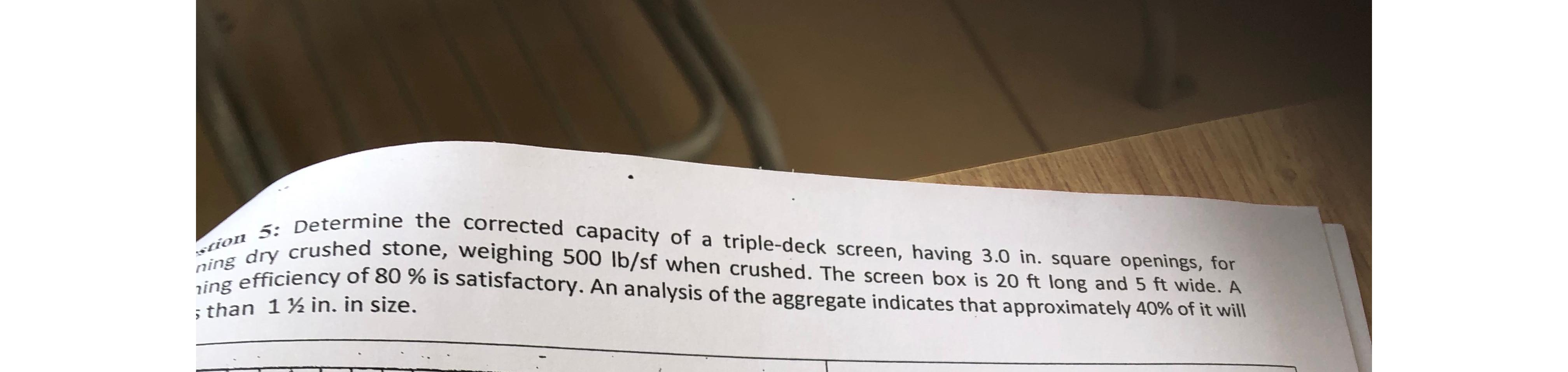 4 0 1 5 : Determine the corrected capacity of a