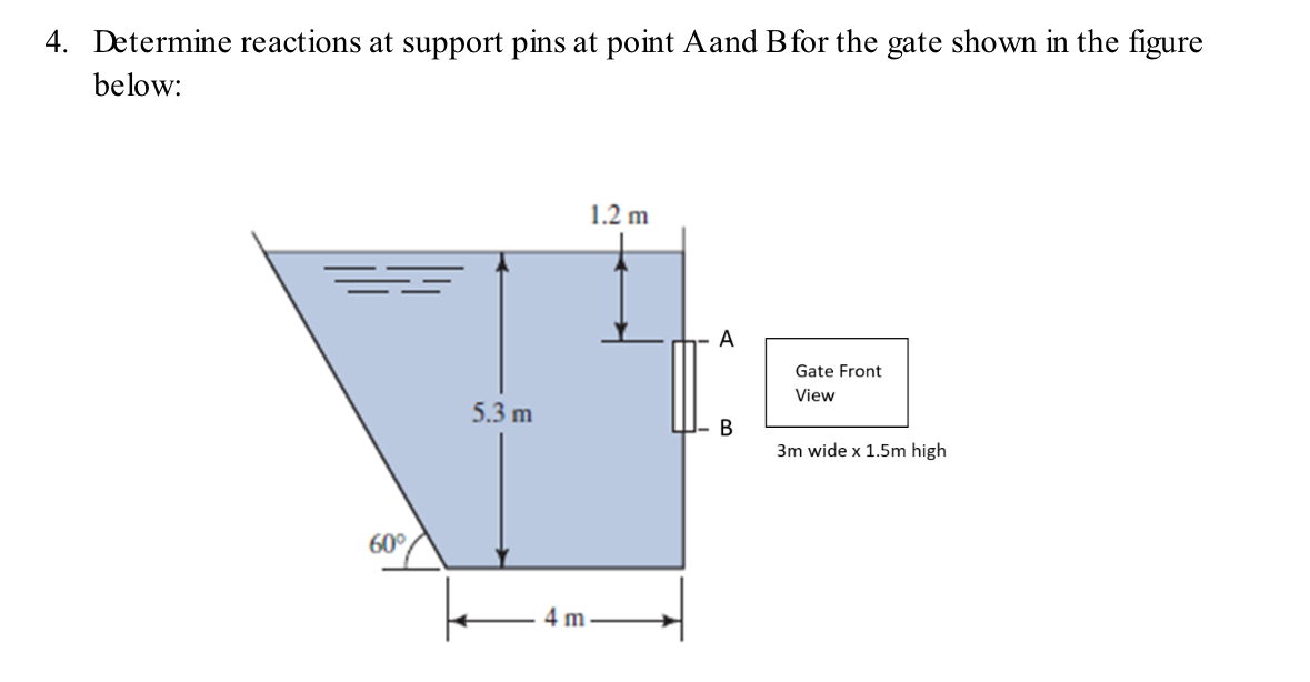 Determine reactions at support pins at point A