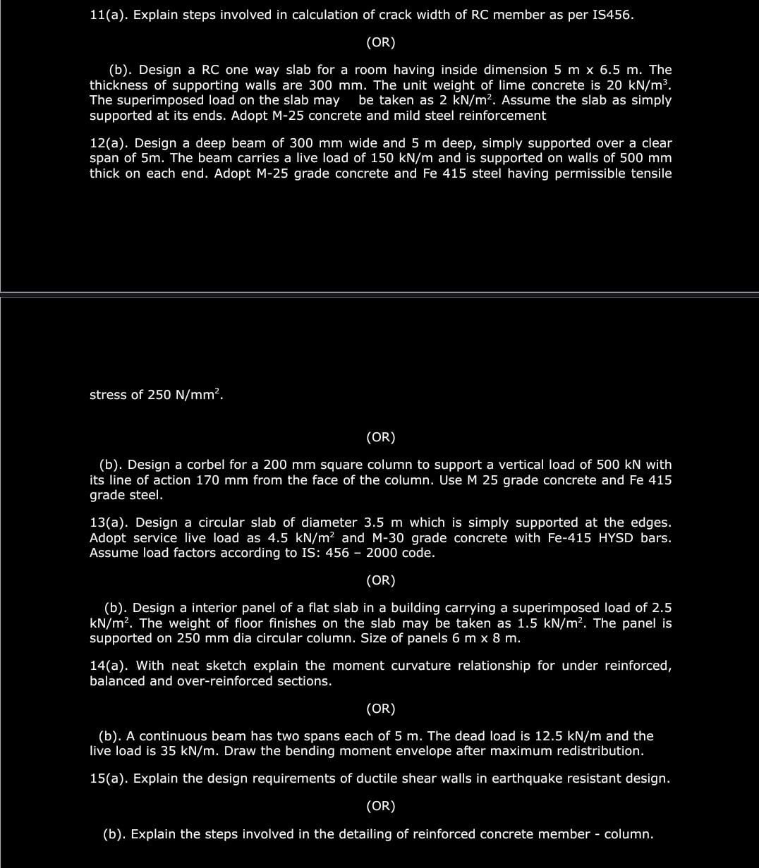 1 1 ( a ) . Explain steps involved in calculation