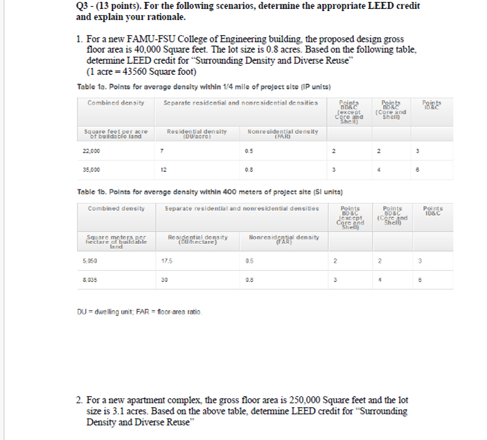 Q 3 - ( 1 3 points ) . For the following