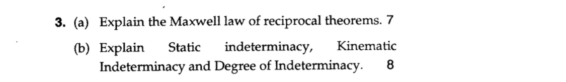 ( a ) Explain the Maxwell law of reciprocal