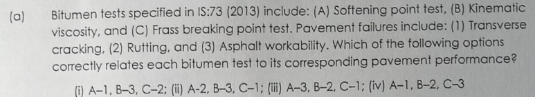 ( a ) Bitumen tests specified in I S : 7 3 ( 2 0