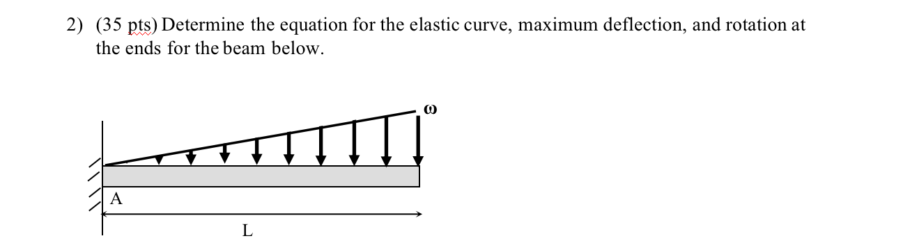 ( 3 5 pts ) Determine the equation for the