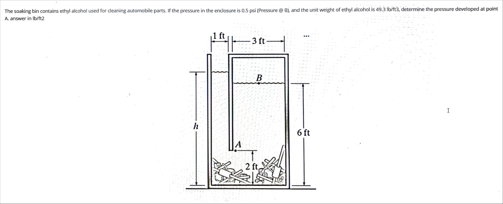 The soaking bin contains ethyl alcohol used for