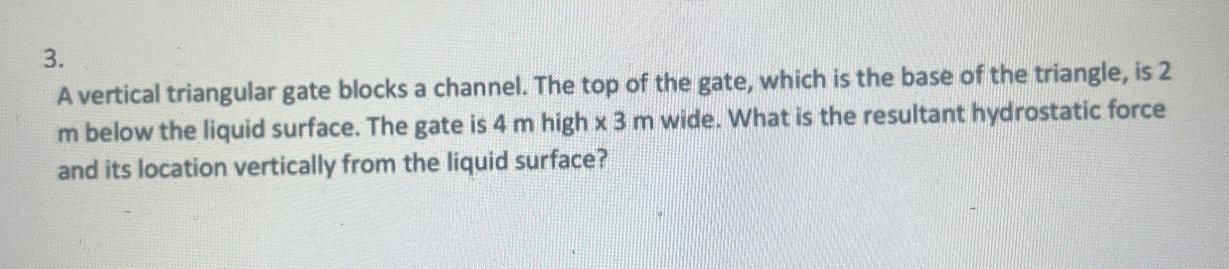 A vertical triangular gate blocks a channel. The