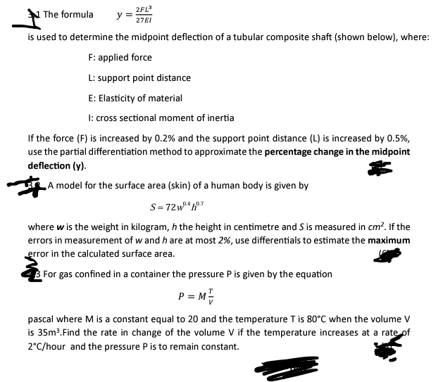 1 The formula y = 2 F L 3 2 7 E l is used to