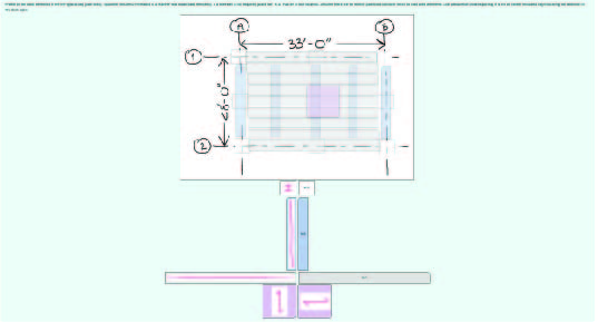 Frame all the steel elements in the the typical