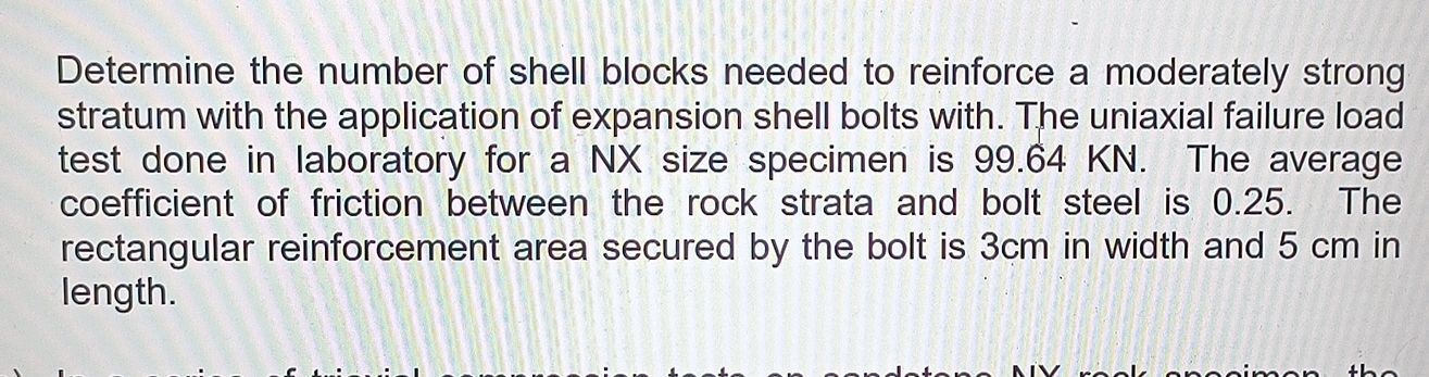 Determine the number of shell blocks needed to