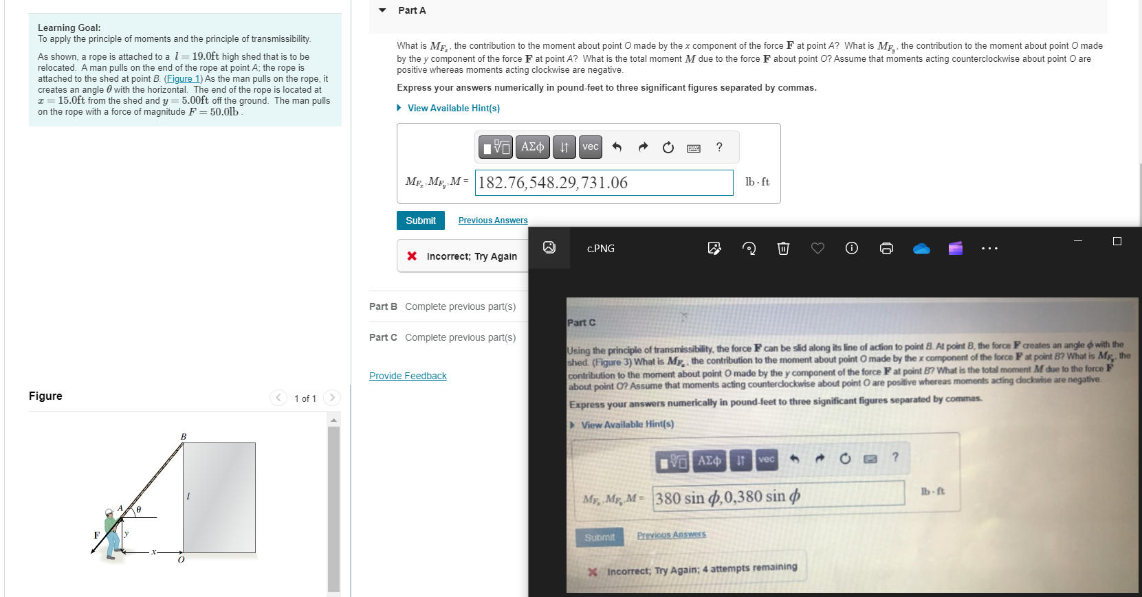 Please answer both parts ( A & C ) correctly!