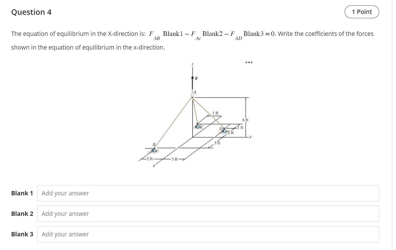 Question 4 The equation of equilibrium in the X -