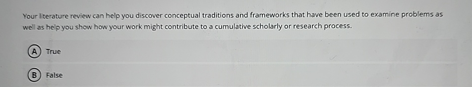 Your literature review can help you discover