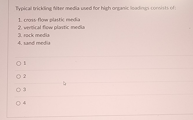 Typical trickling filter media used for high