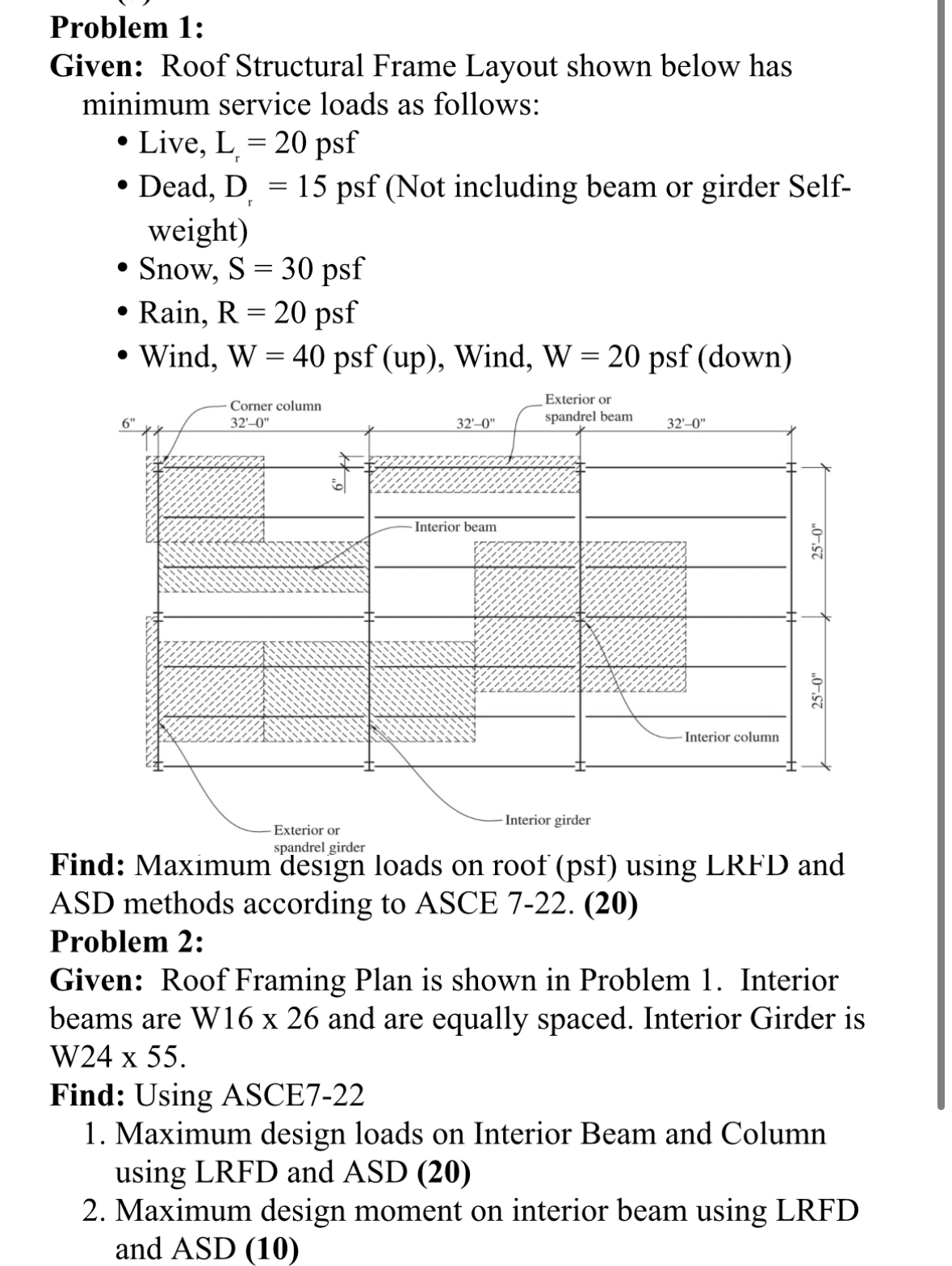 ASD methods according to ASCE 7 - 2 2 . ( 2 0 )