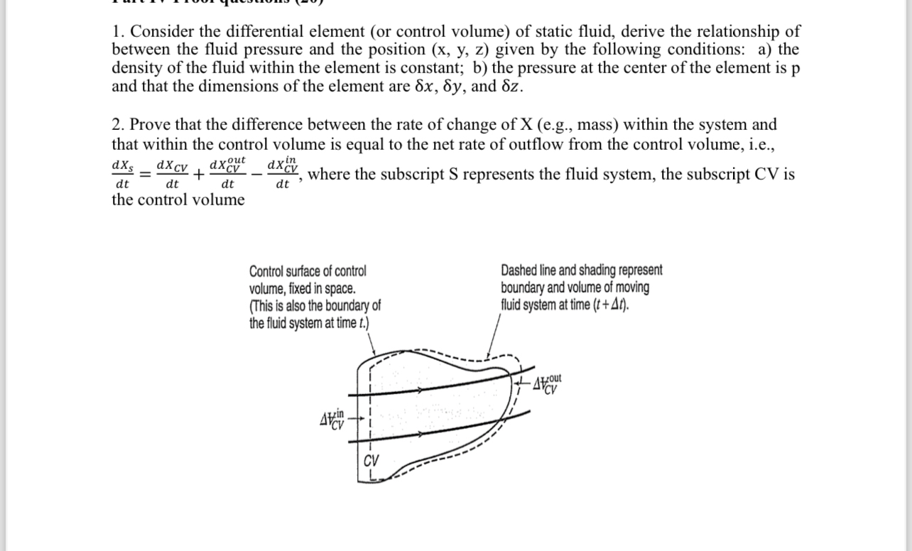 Consider the differential element ( or control