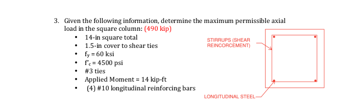 Given the following information, determine the