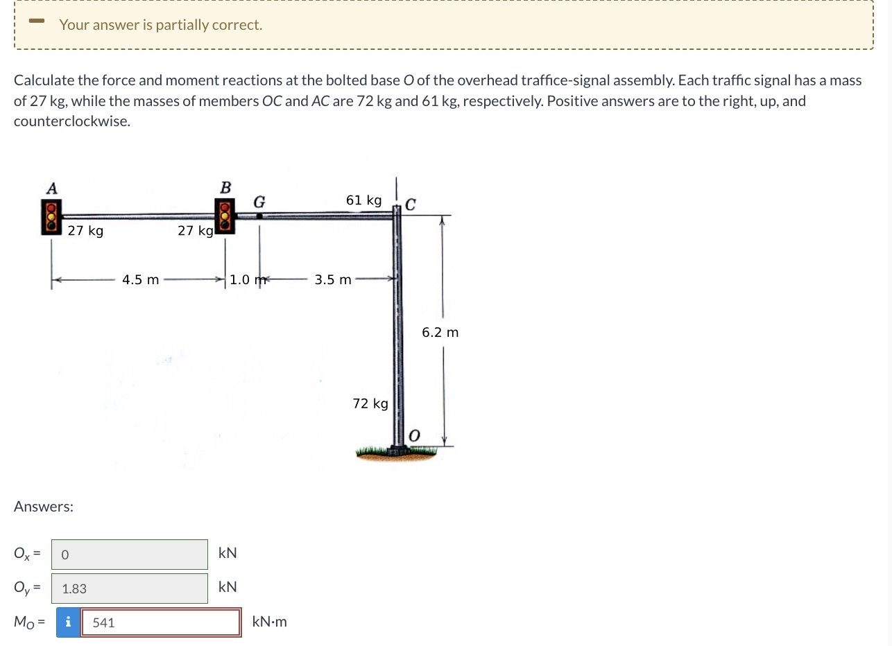 Your answer is partially correct. Calculate the
