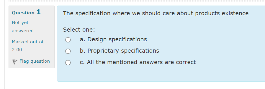 The specification where we should care about