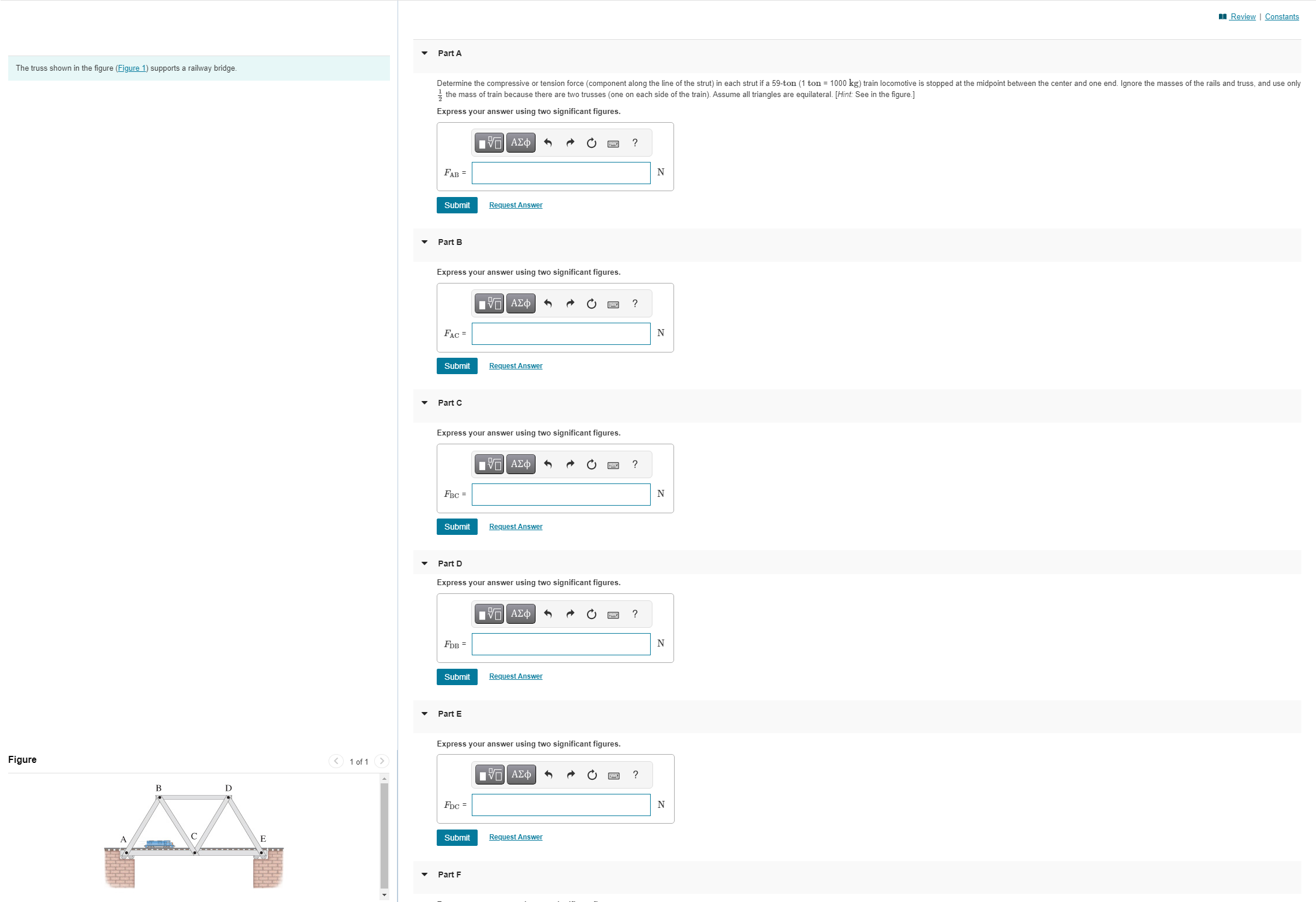 The truss shown in the figure ( Figure 1 )
