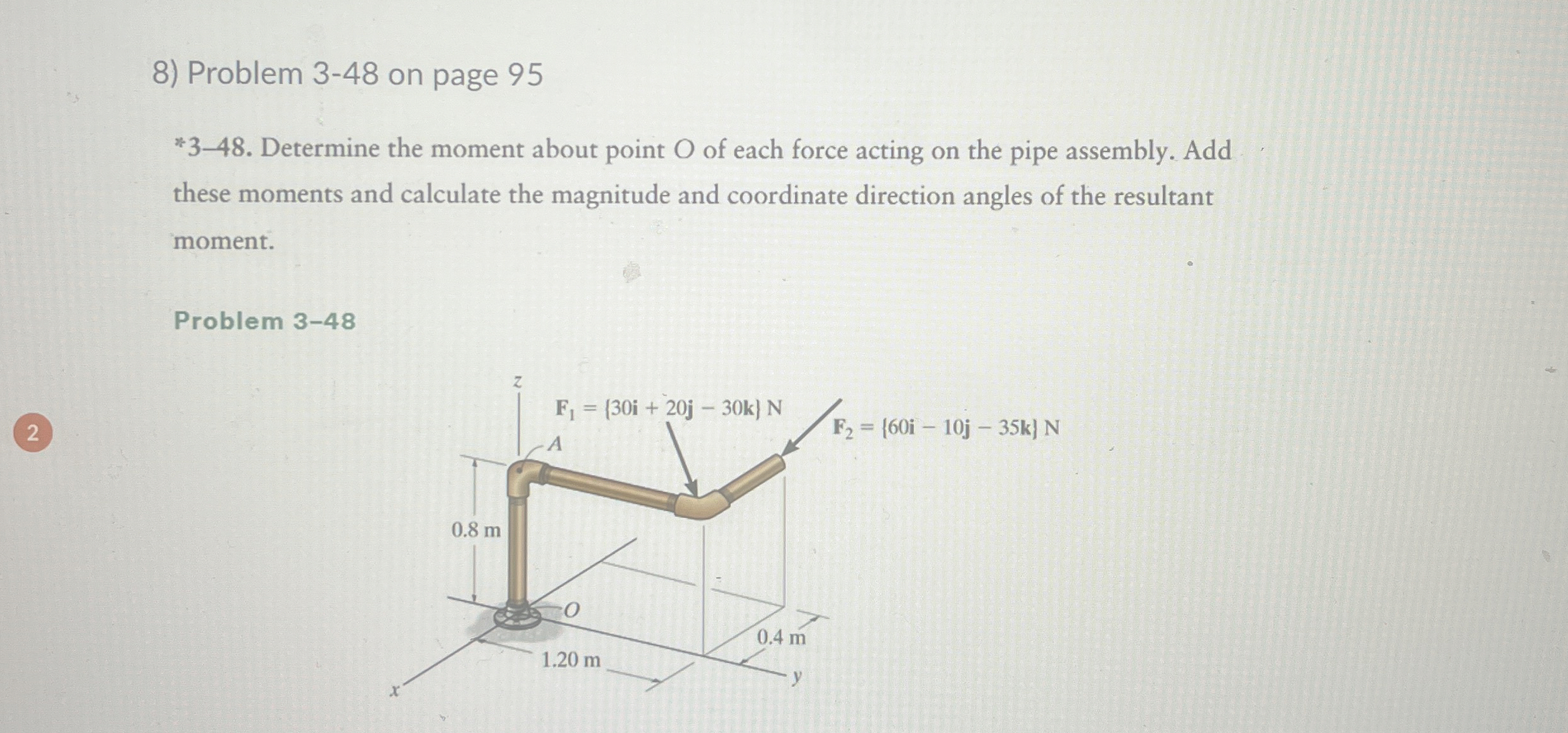 Problem 3 - 4 8 on page 9 5 * 3 - 4 8 . Determine
