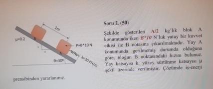 prensibinden yurarlaniniz: Soru 2 . ( 5 0 )