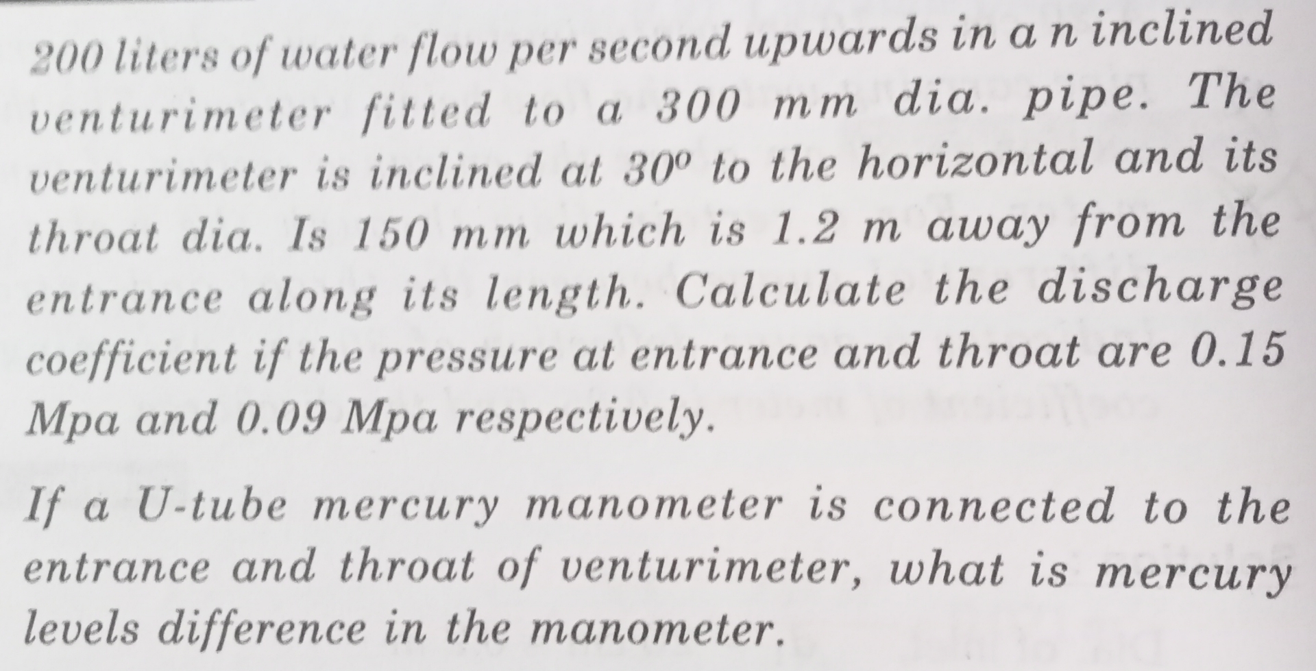 2 0 0 liters of water flow per second upwards in